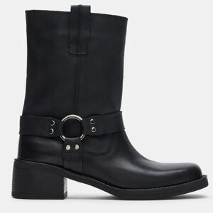 Steve Madden Black Moto Boots